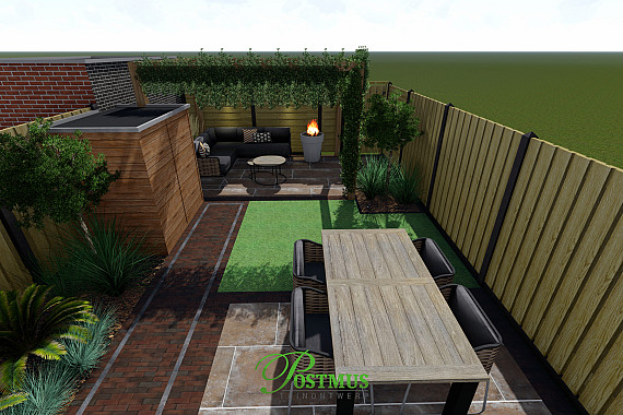 Compact tuin, maar visueel goed zichtbaar hoe het er uit komt te zien