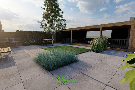 Tuin met riante veranda