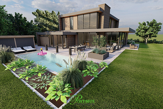 Een luxe tuin, dag & nacht