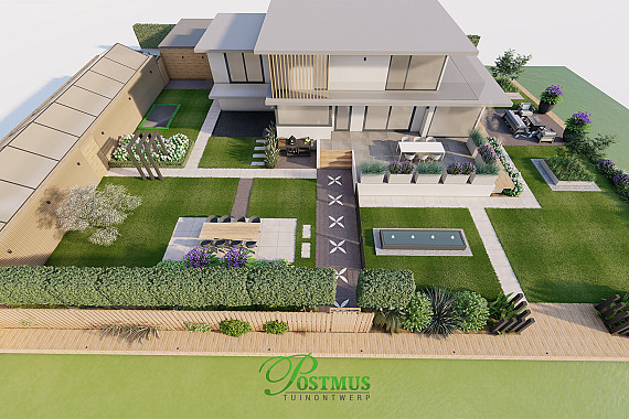 Grote tuin met veel inspiratie