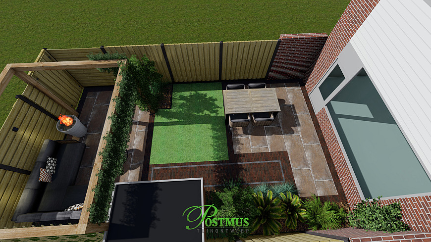 Compact tuin, maar visueel goed zichtbaar hoe het er uit komt te zien