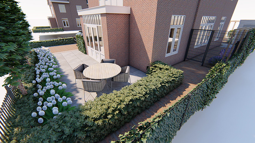 Het gehele buitenleven rondom het huis in kaart hebben