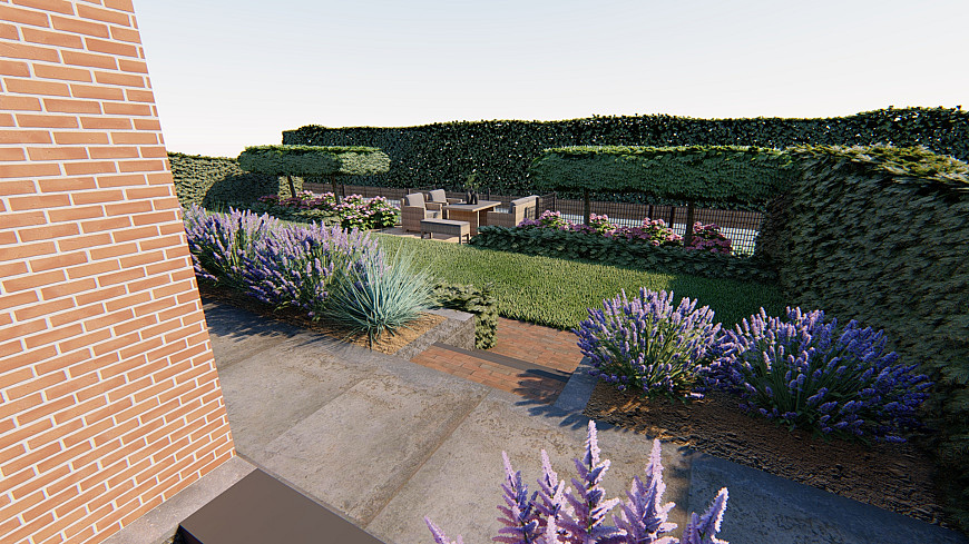 De tuin opdelen in verschillende hoogtes