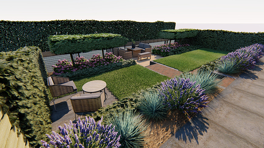 De tuin opdelen in verschillende hoogtes