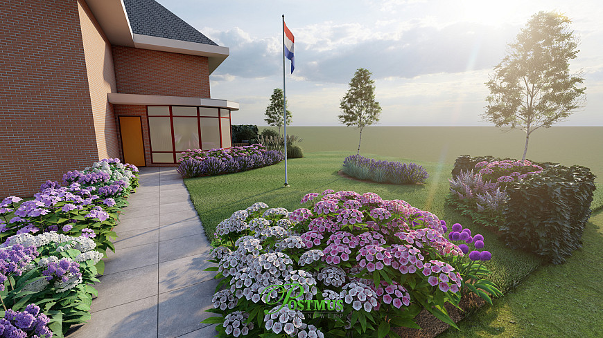 Tuin met riante veranda