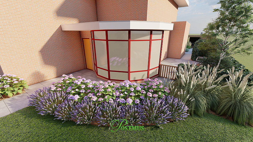 Tuin met riante veranda