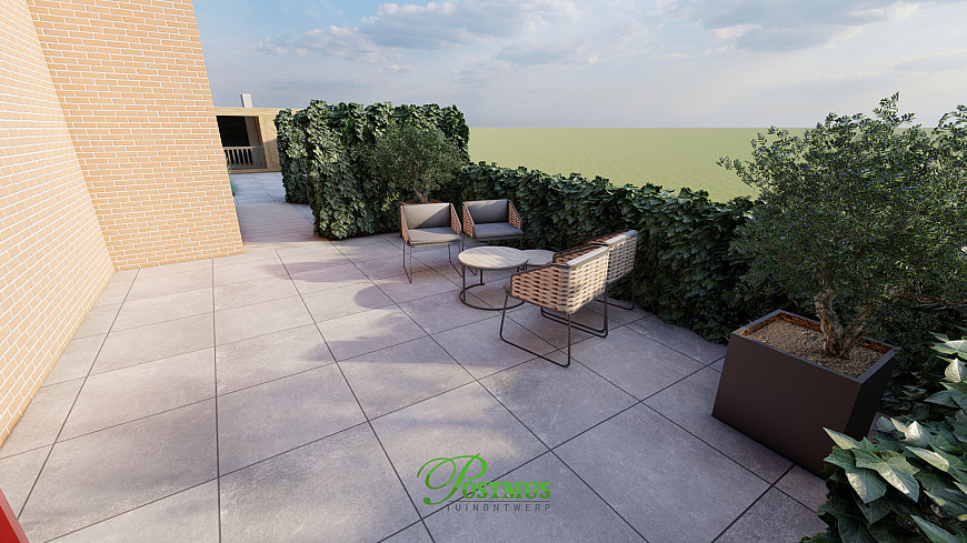 Tuin met riante veranda