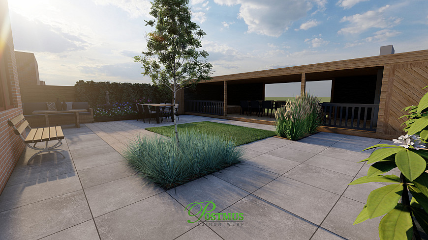 Tuin met riante veranda