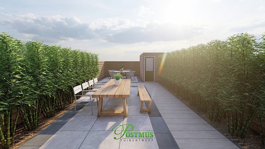 Houtlook tussen het groen