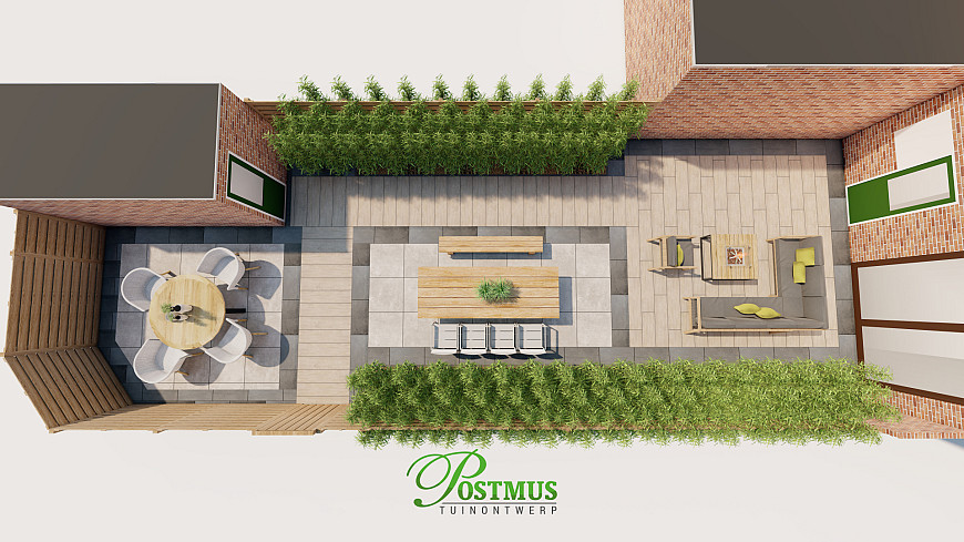 Houtlook tussen het groen
