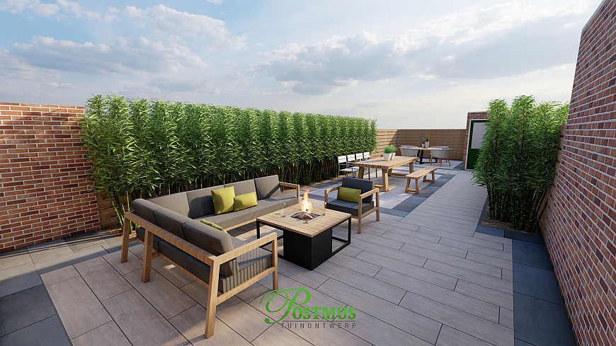 Houtlook tussen het groen