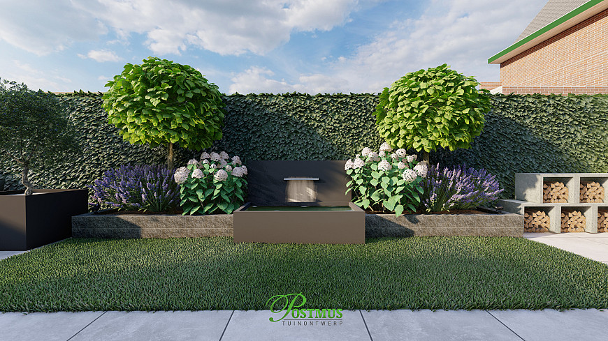 Charmante tuin met GeoCeramica