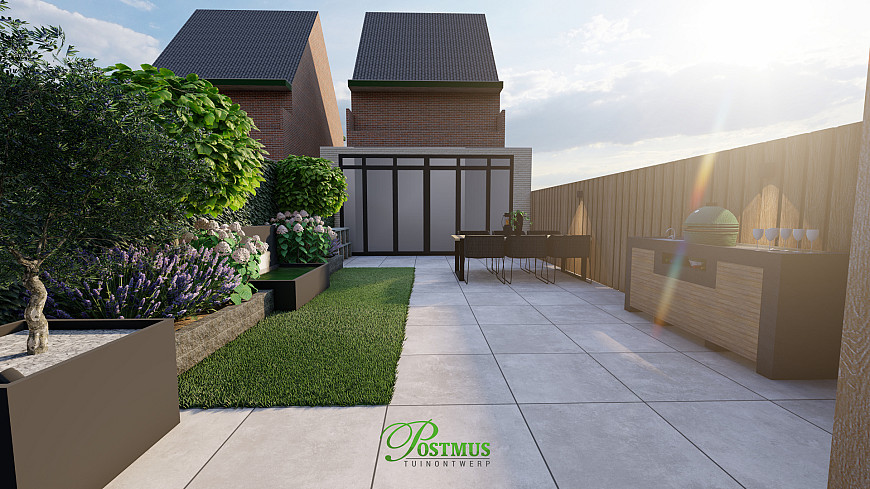 Charmante tuin met GeoCeramica