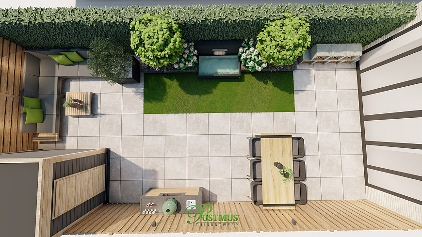 Charmante tuin met GeoCeramica