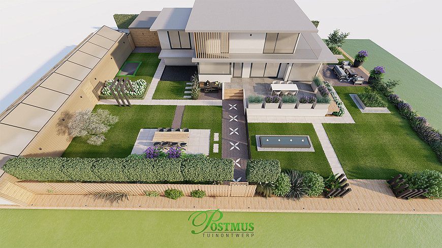 Grote tuin met veel inspiratie